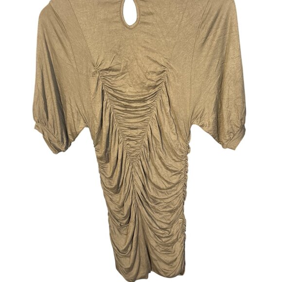 Daytrip Ruched & Studded Scoop Neck Top Small Brown NWT - Picture 4 of 4